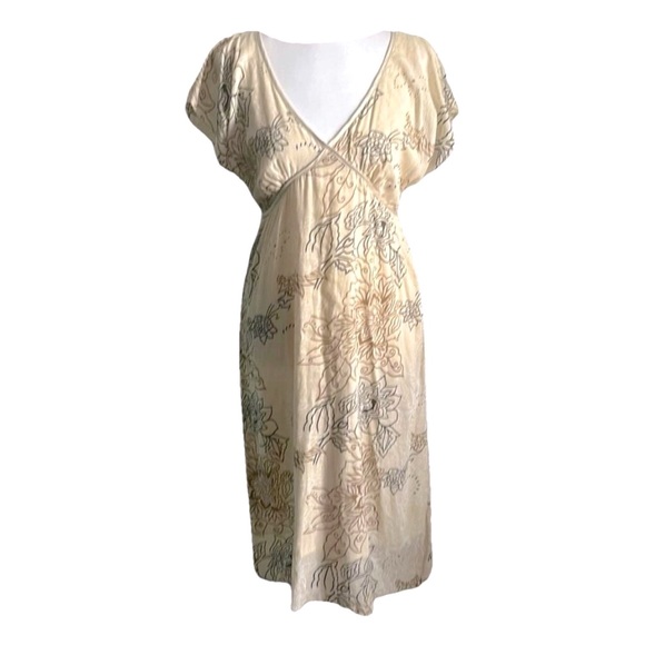 Free People Dresses & Skirts - Free People Floral Split Cap Flutter Sleeve Year Round Cotton Gauze Midi Dress